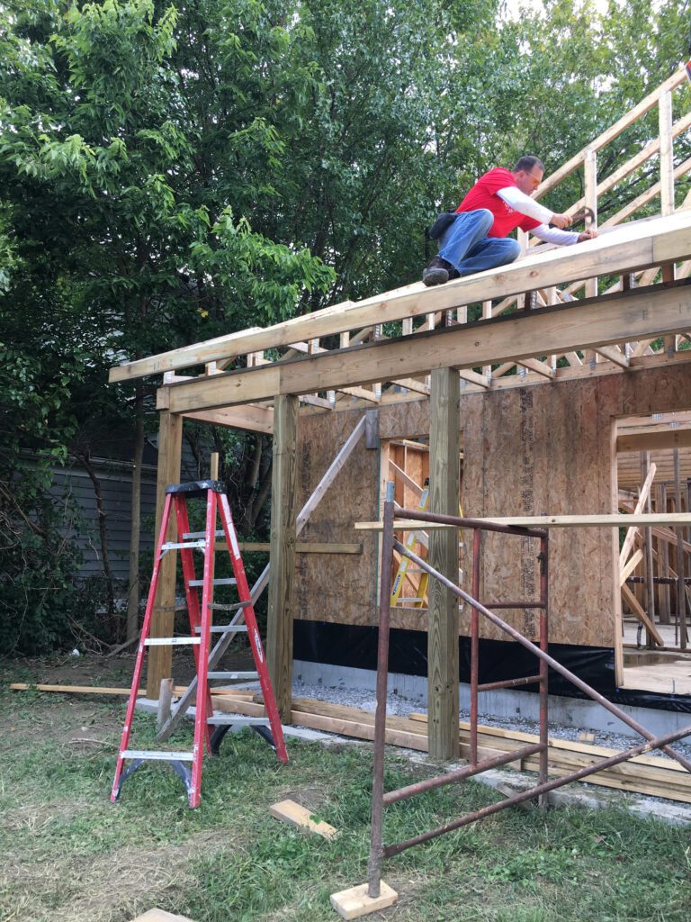 Team installs roof for Habitat for Humanity